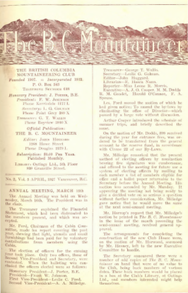 The B.C. Mountaineer 1927 April cover